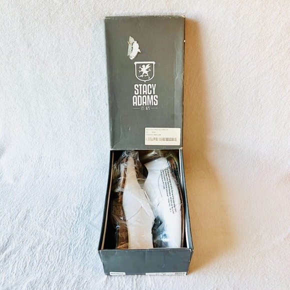 Men's Stacy Adams Rizzo Oxford  Shoes White (25086 100) Size 9 - Picture 1 of 4